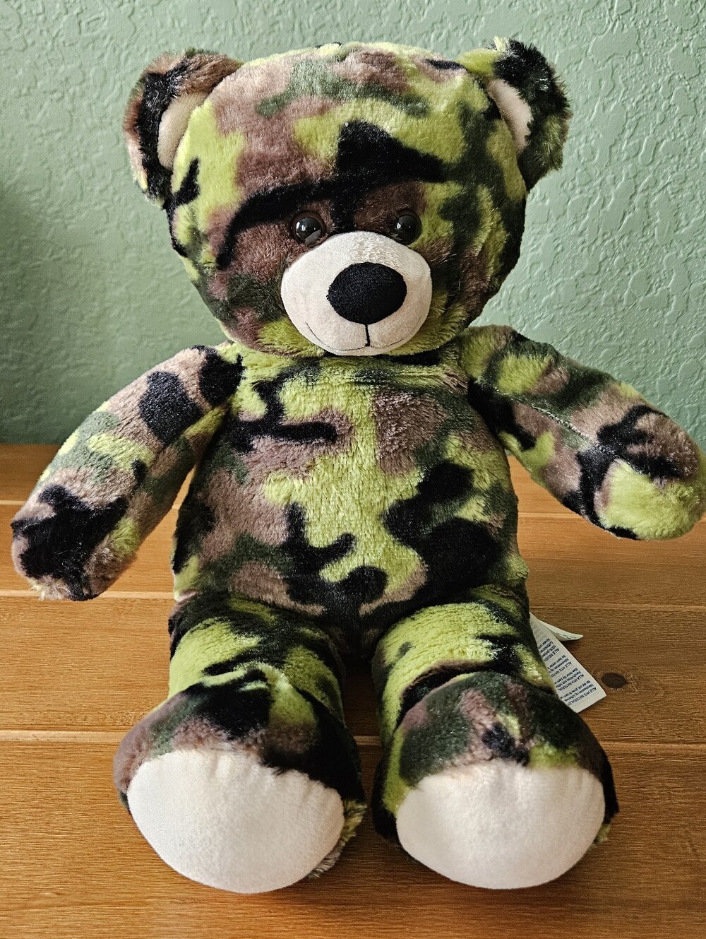 Retired Build-A-Bear Green Camo Bear